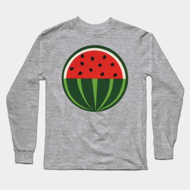 Three Quarter Watermelon Long Sleeve T-Shirt by Rosi Feist